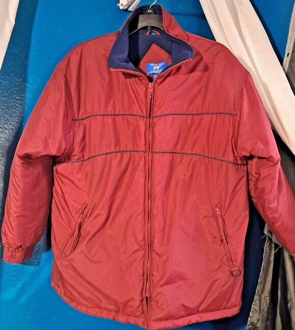 Polar Other - Men's Large Maroon Insulated Coat Parka Habands Polar Man Arctic